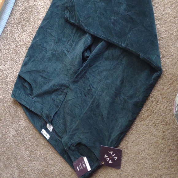 Dark Green Corduroy Stretch Pants Sz 22 NWT - Picture 4 of 5